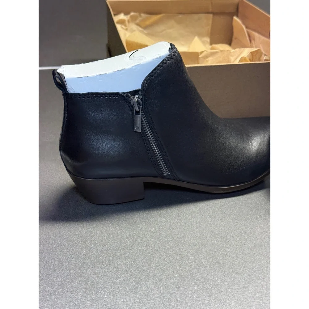 Lucky‎ Brand Basel Black Leather Ankle Boots LK-BASEL 9.5M Womens Booties